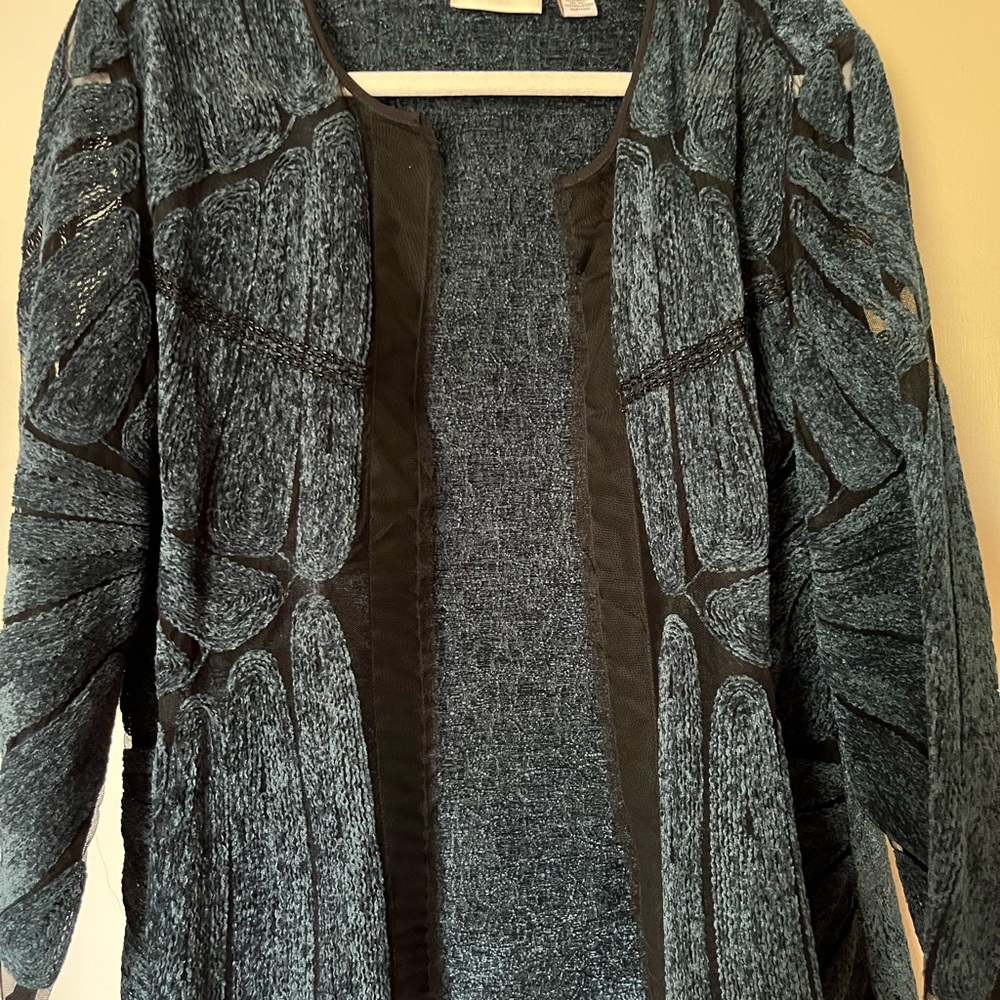 Lightweight Gray and Blue Women's Sweater